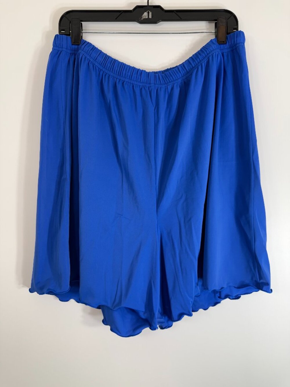 Junonia Swim Short Bottom Womens Plus 2X Blue Scalloped Edges Drawstring